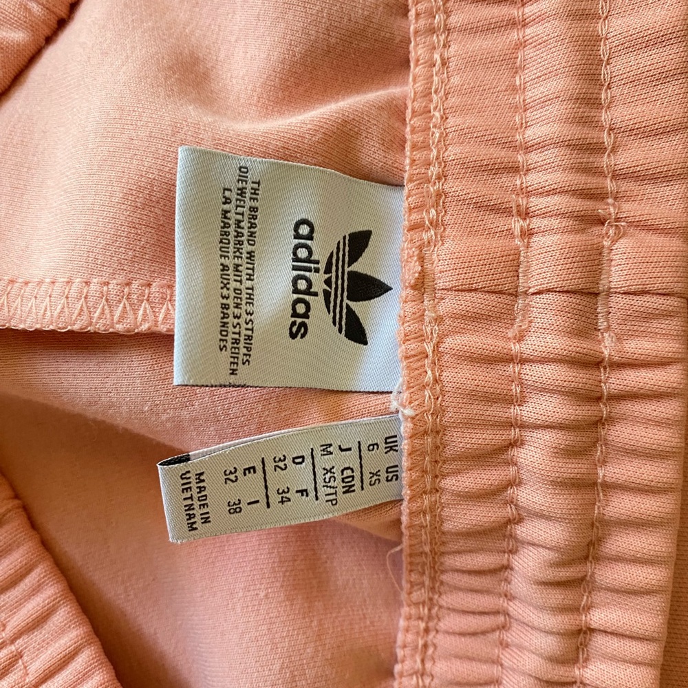 Adidas Women's Coral Joggers with White Stripes - Picture 4 of 4